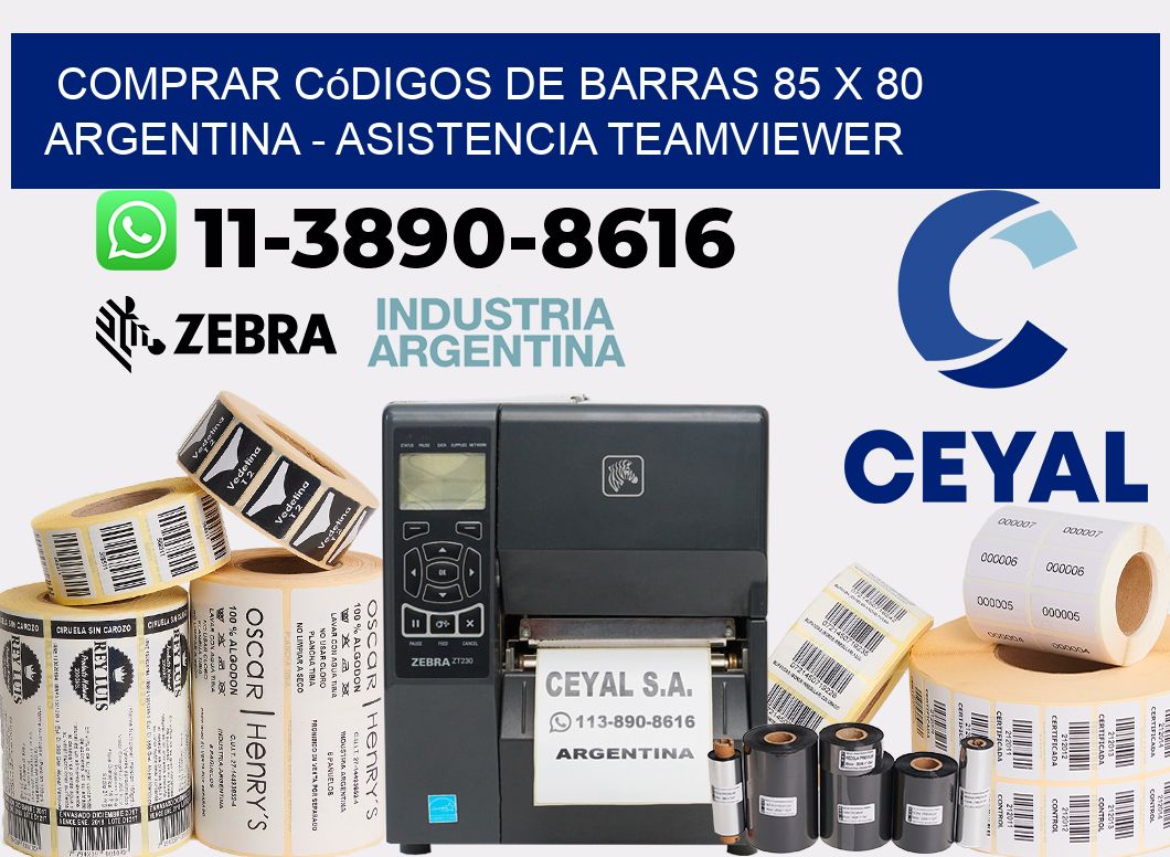Comprar códigos de barras 85 x 80 argentina - asistencia teamviewer