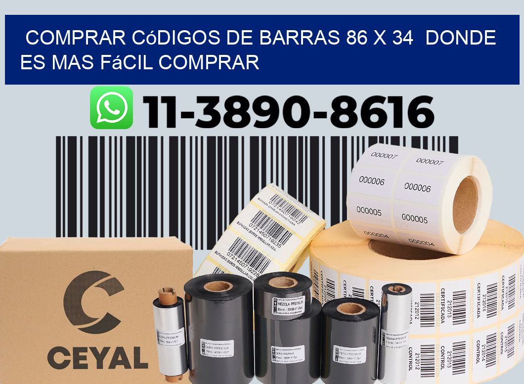 Comprar códigos de barras 86 x 34  Donde es mas fácil comprar