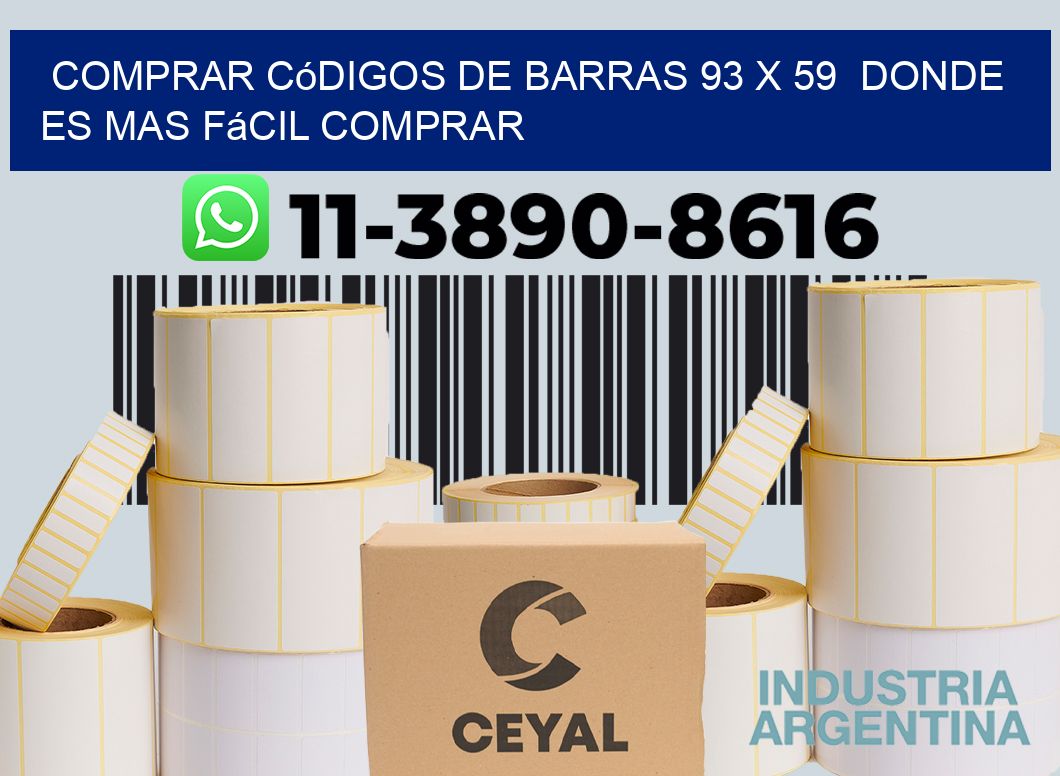 Comprar códigos de barras 93 x 59  Donde es mas fácil comprar