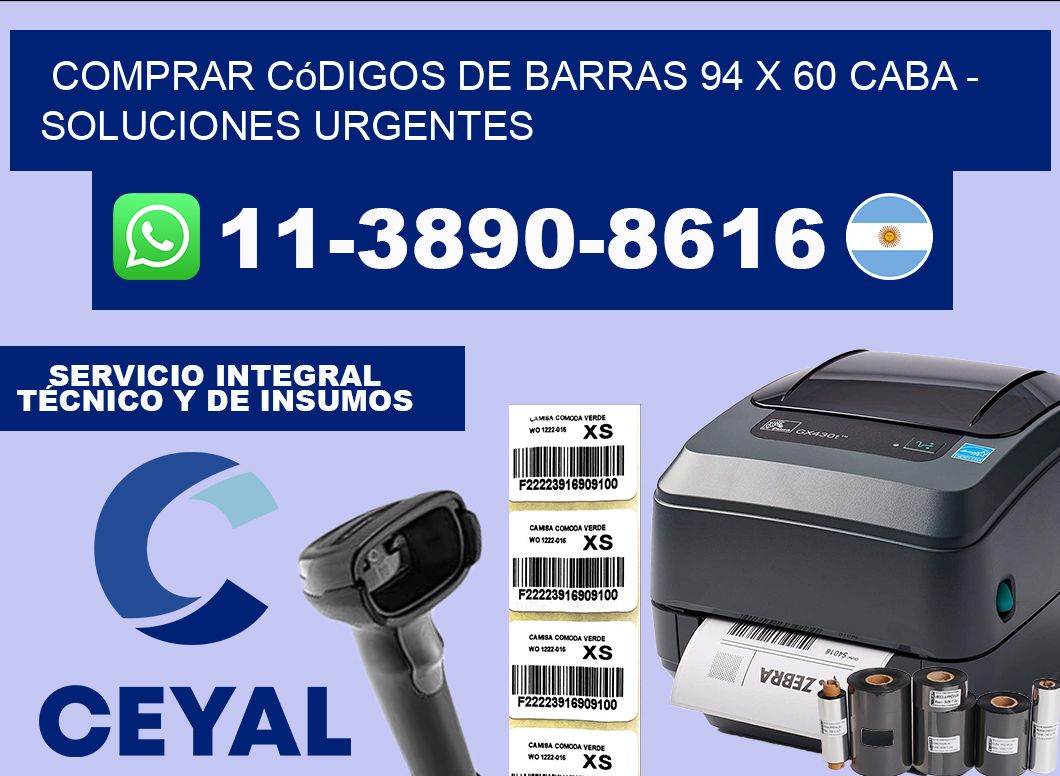 Comprar códigos de barras 94 x 60 CABA – soluciones urgentes
