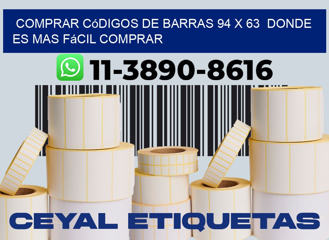 Comprar códigos de barras 94 x 63  Donde es mas fácil comprar