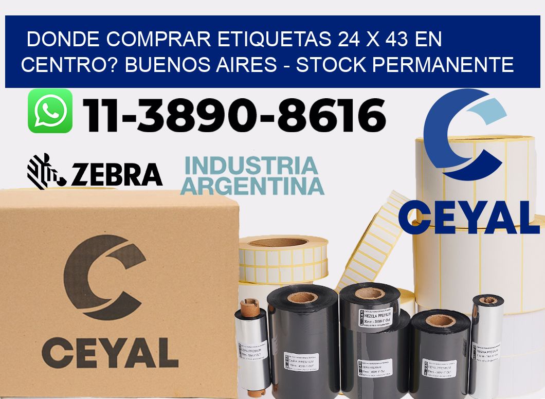 Donde Comprar etiquetas 24 x 43 en CENTRO? Buenos Aires - Stock permanente