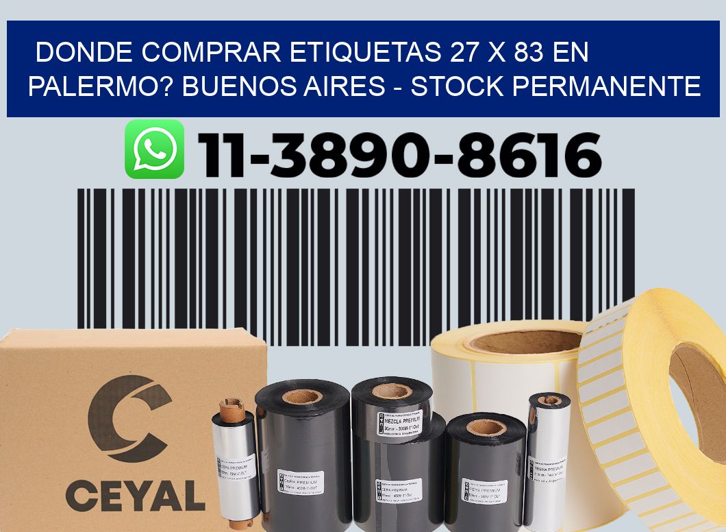 Donde Comprar etiquetas 27 x 83 en PALERMO? Buenos Aires - Stock permanente