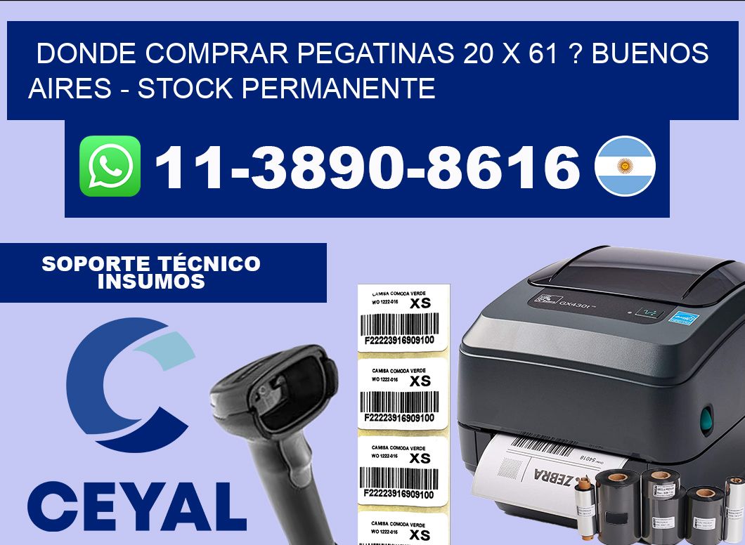 Donde Comprar pegatinas 20 x 61 ? Buenos Aires – Stock permanente