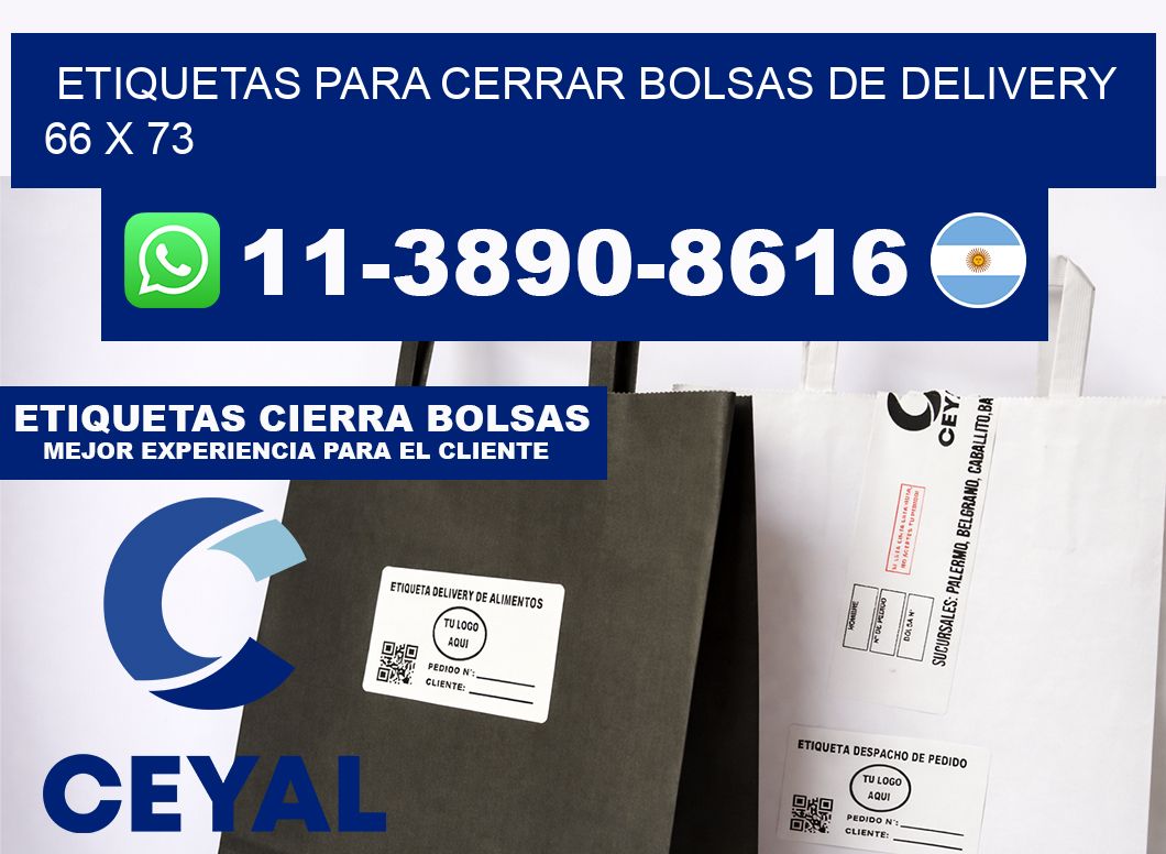 ETIQUETAS PARA CERRAR BOLSAS DE DELIVERY 66 x 73