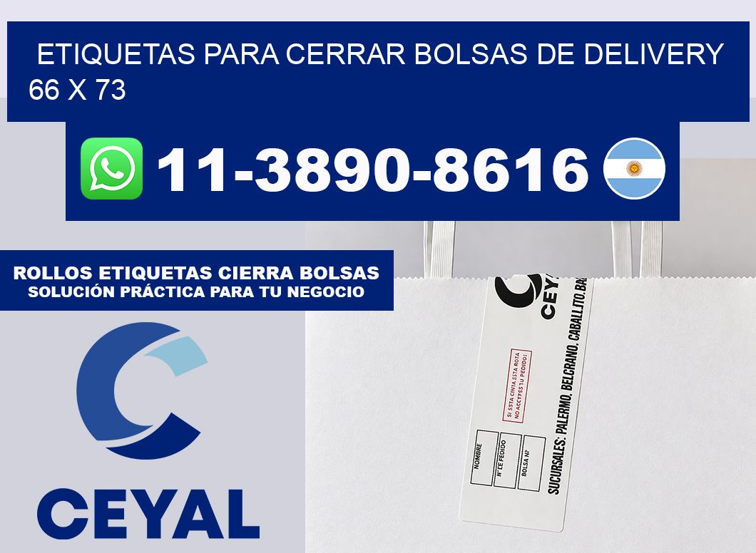 ETIQUETAS PARA CERRAR BOLSAS DE DELIVERY 66 x 73