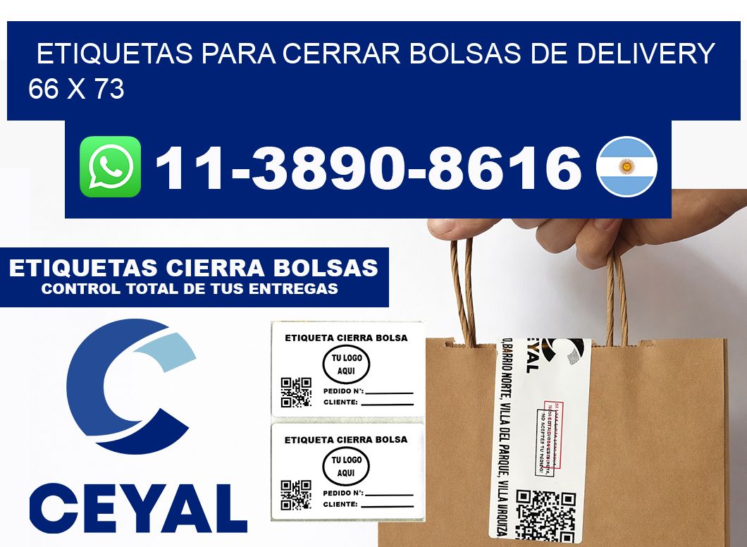 ETIQUETAS PARA CERRAR BOLSAS DE DELIVERY 66 x 73