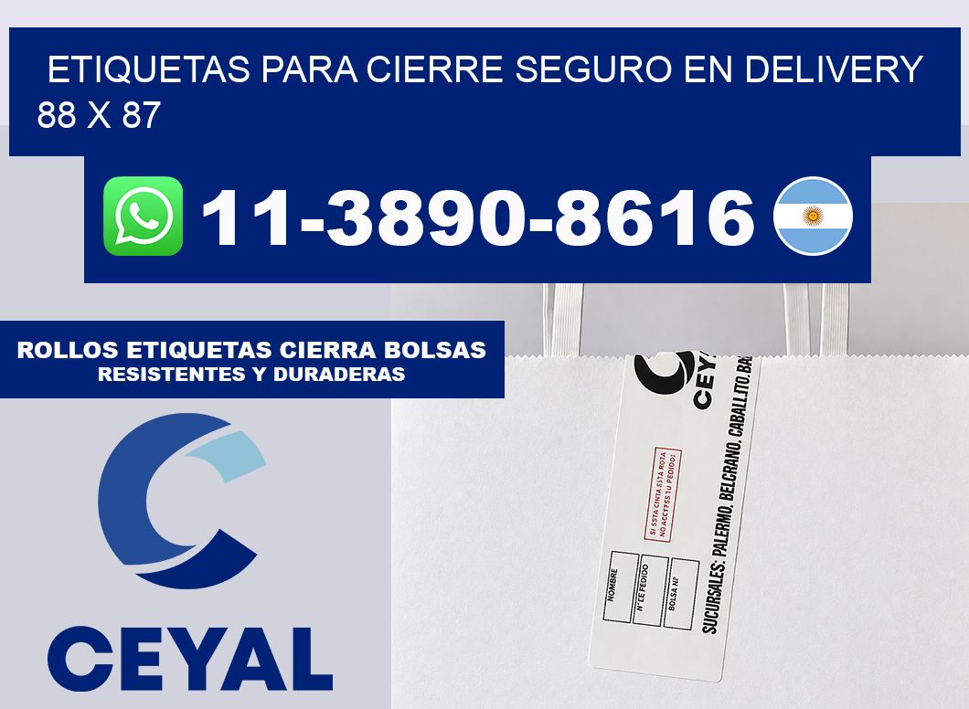 ETIQUETAS PARA CIERRE SEGURO EN DELIVERY 88 x 87