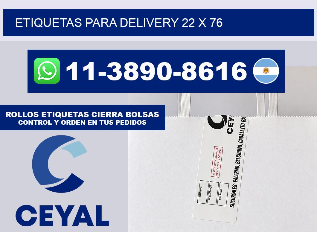 ETIQUETAS PARA DELIVERY 22 x 76