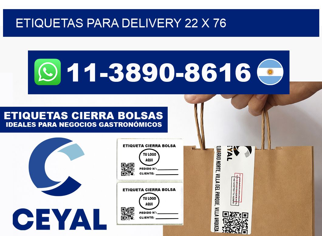 ETIQUETAS PARA DELIVERY 22 x 76