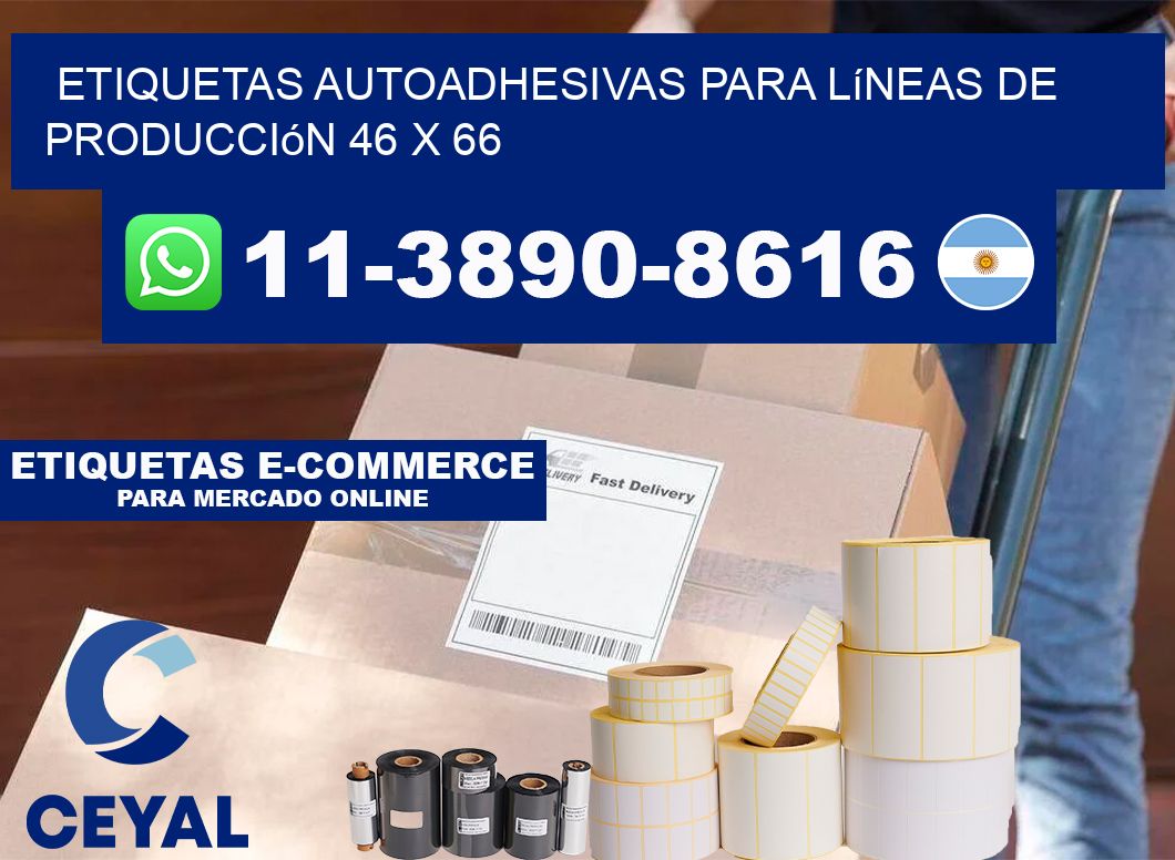 Etiquetas autoadhesivas para líneas de producción 46 x 66