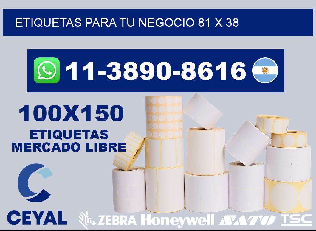 Etiquetas para tu negocio 81 x 38