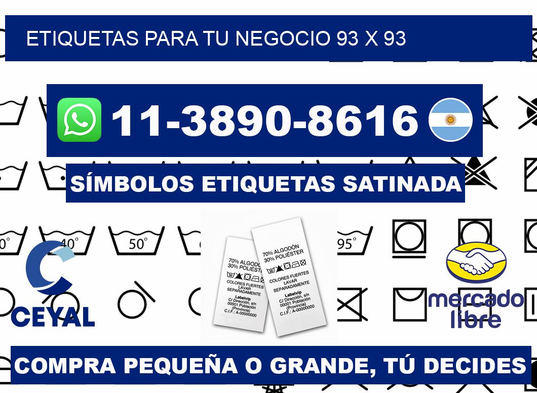 Etiquetas para tu negocio 93 x 93