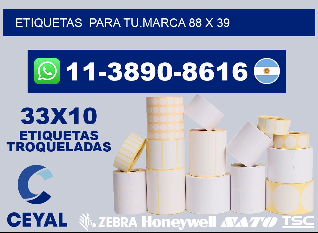 Etiquetas  para tu.marca 88 x 39