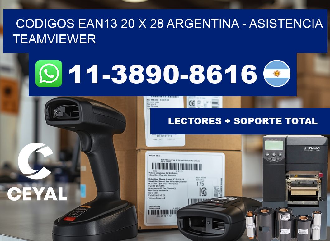 codigos ean13 20 x 28 argentina - asistencia teamviewer