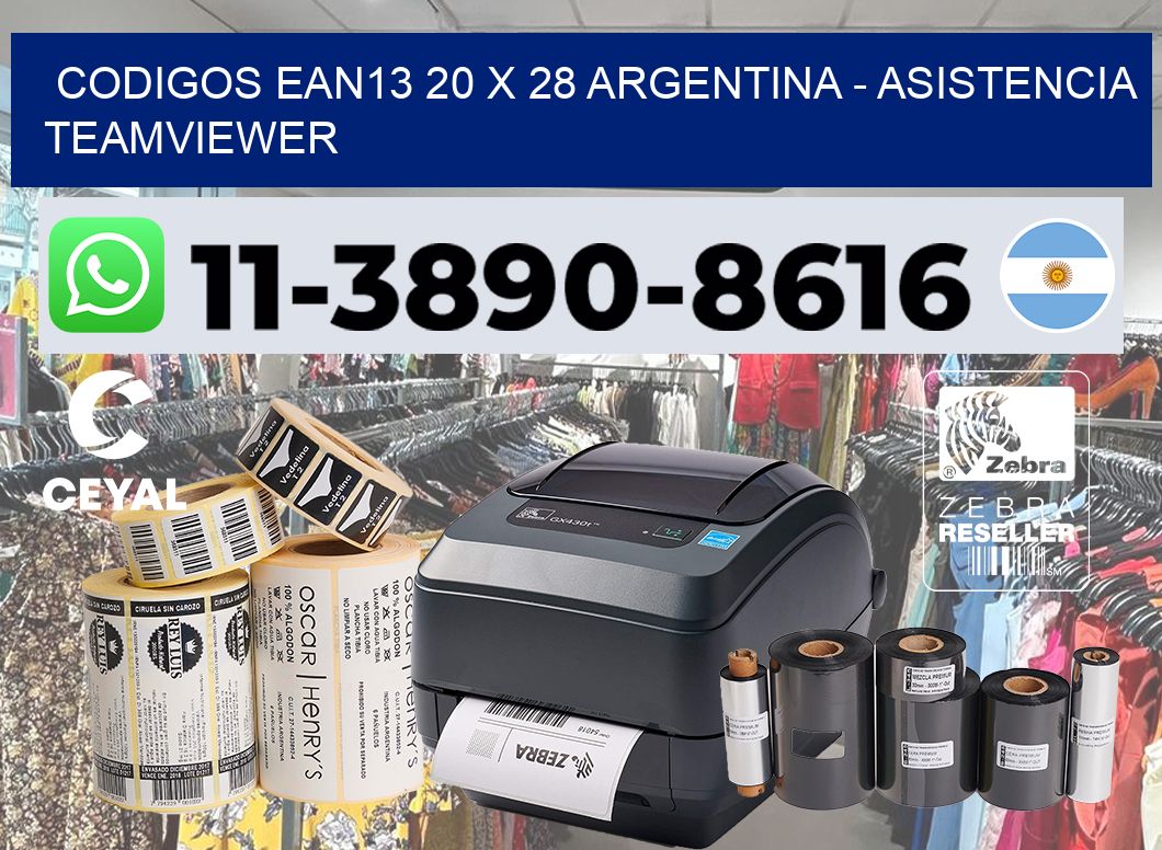 codigos ean13 20 x 28 argentina - asistencia teamviewer