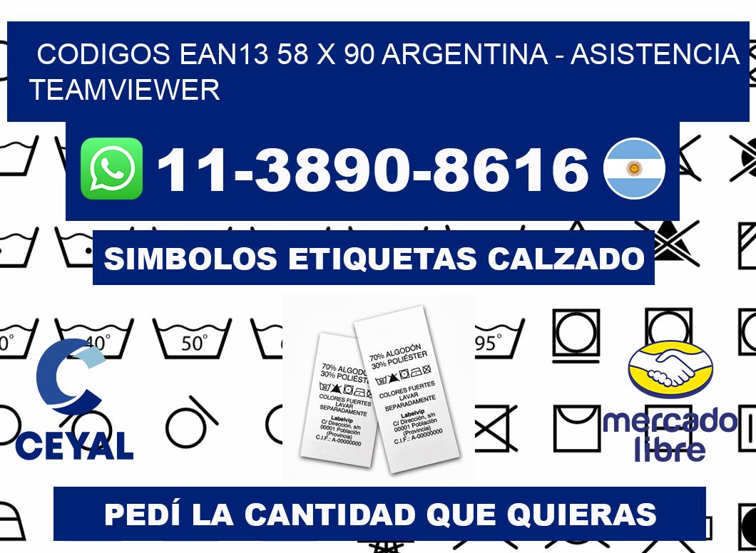 codigos ean13 58 x 90 argentina - asistencia teamviewer