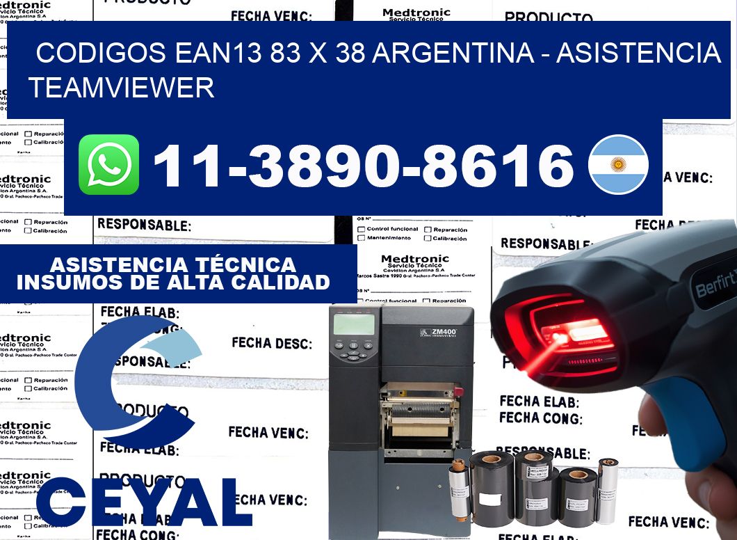 codigos ean13 83 x 38 argentina - asistencia teamviewer