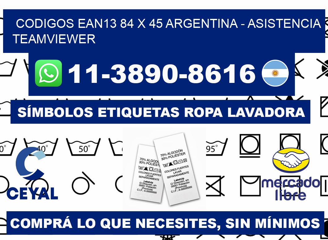 codigos ean13 84 x 45 argentina - asistencia teamviewer