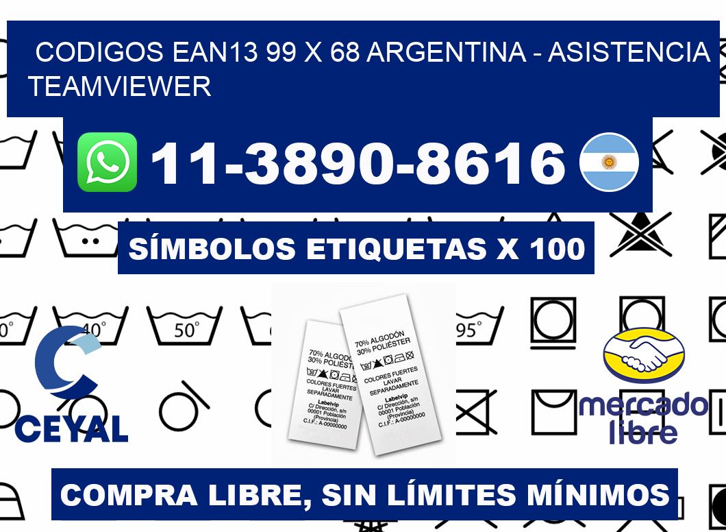 codigos ean13 99 x 68 argentina - asistencia teamviewer
