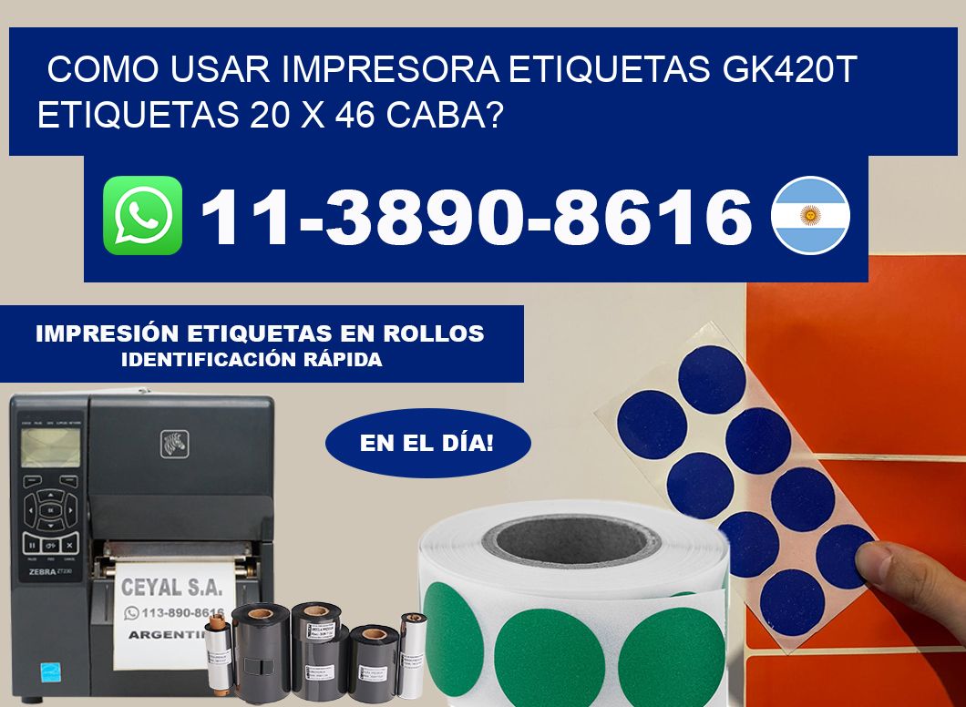 como usar impresora etiquetas gk420t etiquetas 20 x 46 CABA?