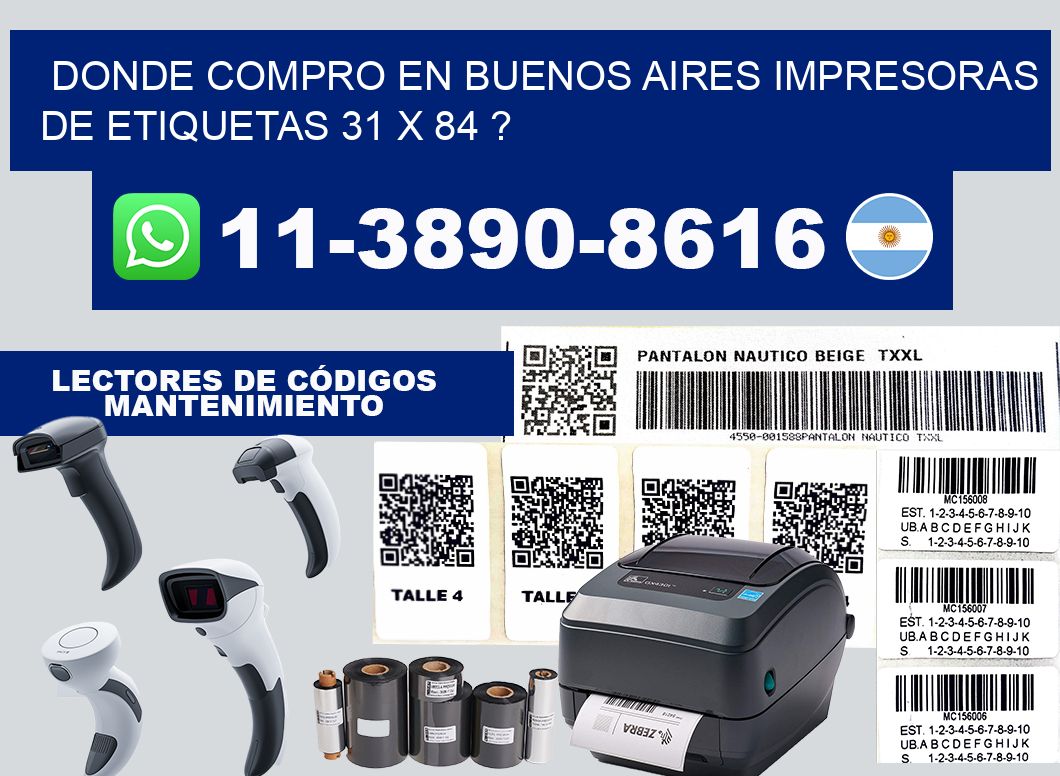donde compro en buenos aires impresoras de etiquetas 31 x 84 ?