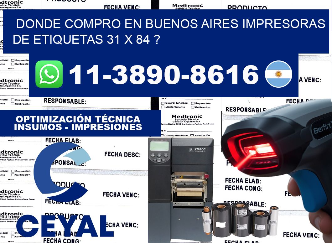 donde compro en buenos aires impresoras de etiquetas 31 x 84 ?