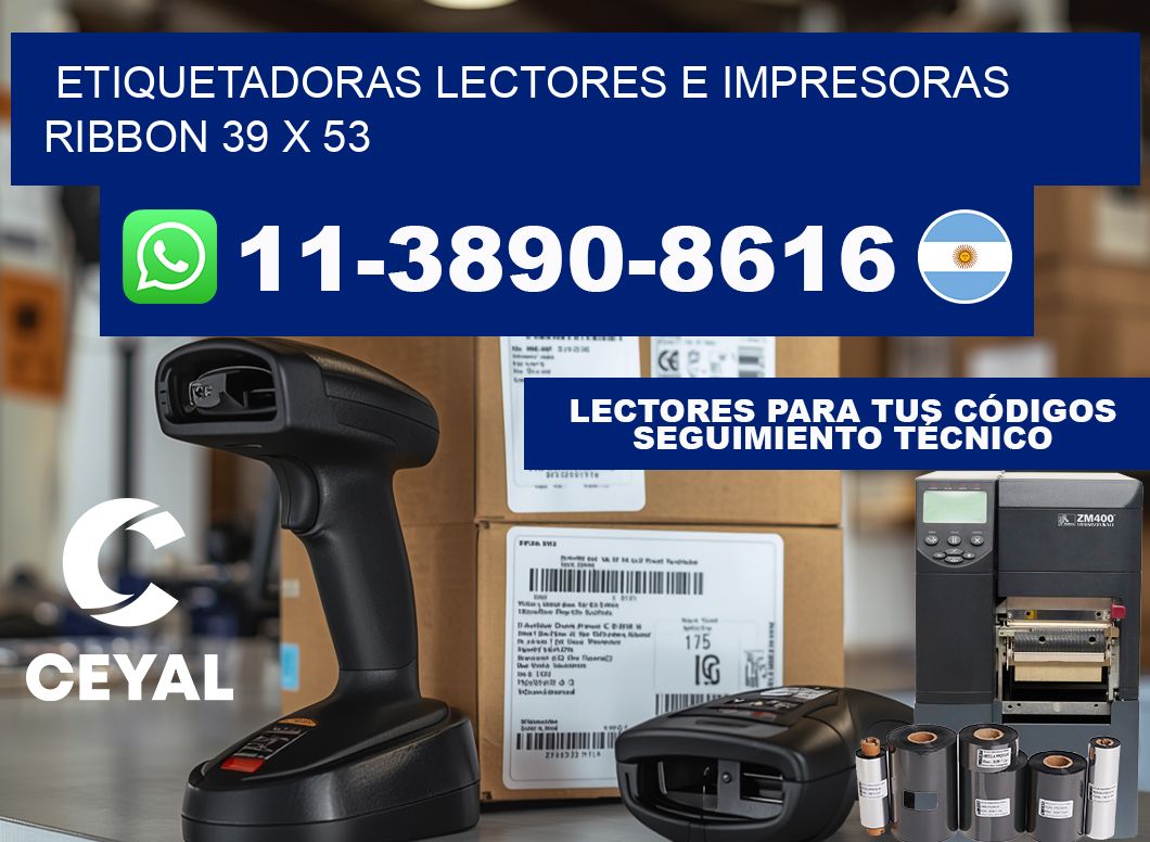 etiquetadoras lectores e impresoras ribbon 39 x 53