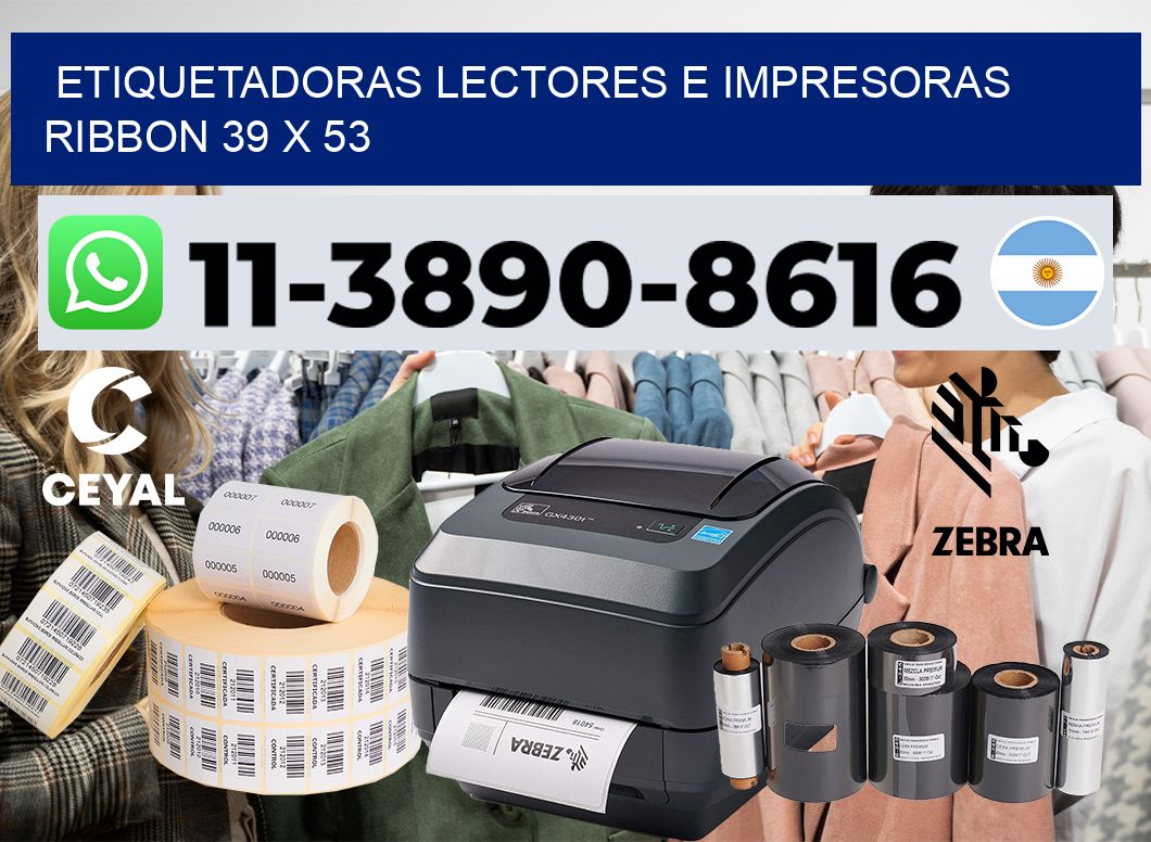 etiquetadoras lectores e impresoras ribbon 39 x 53