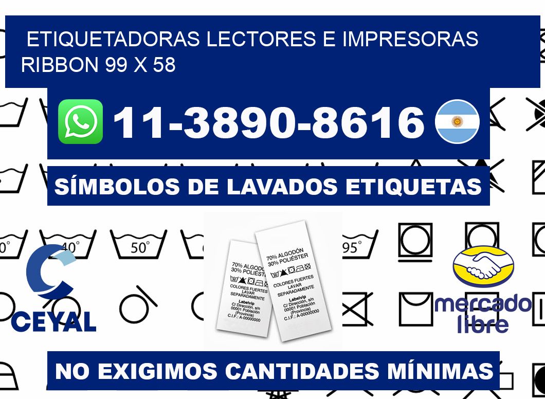 etiquetadoras lectores e impresoras ribbon 99 x 58