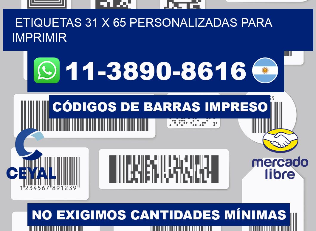 etiquetas 31 x 65 personalizadas para imprimir