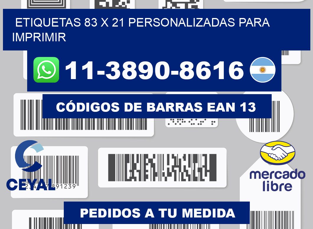 etiquetas 83 x 21 personalizadas para imprimir