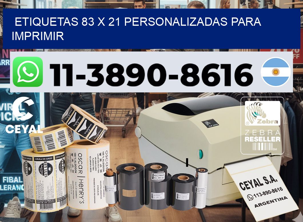 etiquetas 83 x 21 personalizadas para imprimir