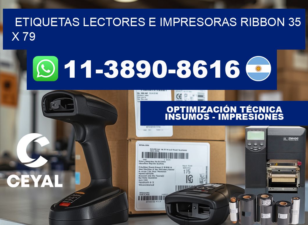 etiquetas lectores e impresoras ribbon 35 x 79