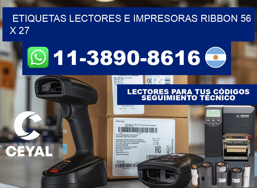 etiquetas lectores e impresoras ribbon 56 x 27