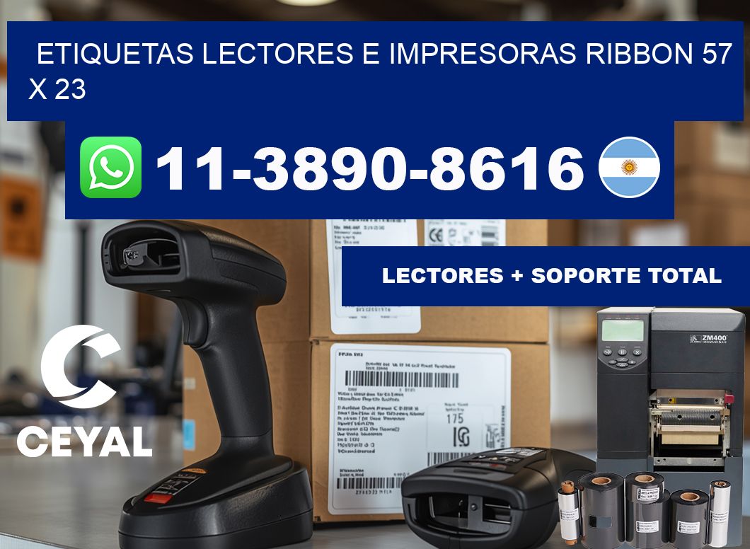 etiquetas lectores e impresoras ribbon 57 x 23