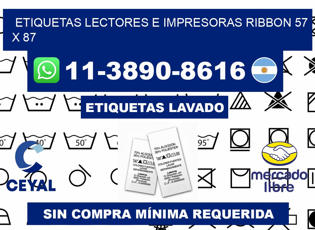 etiquetas lectores e impresoras ribbon 57 x 87