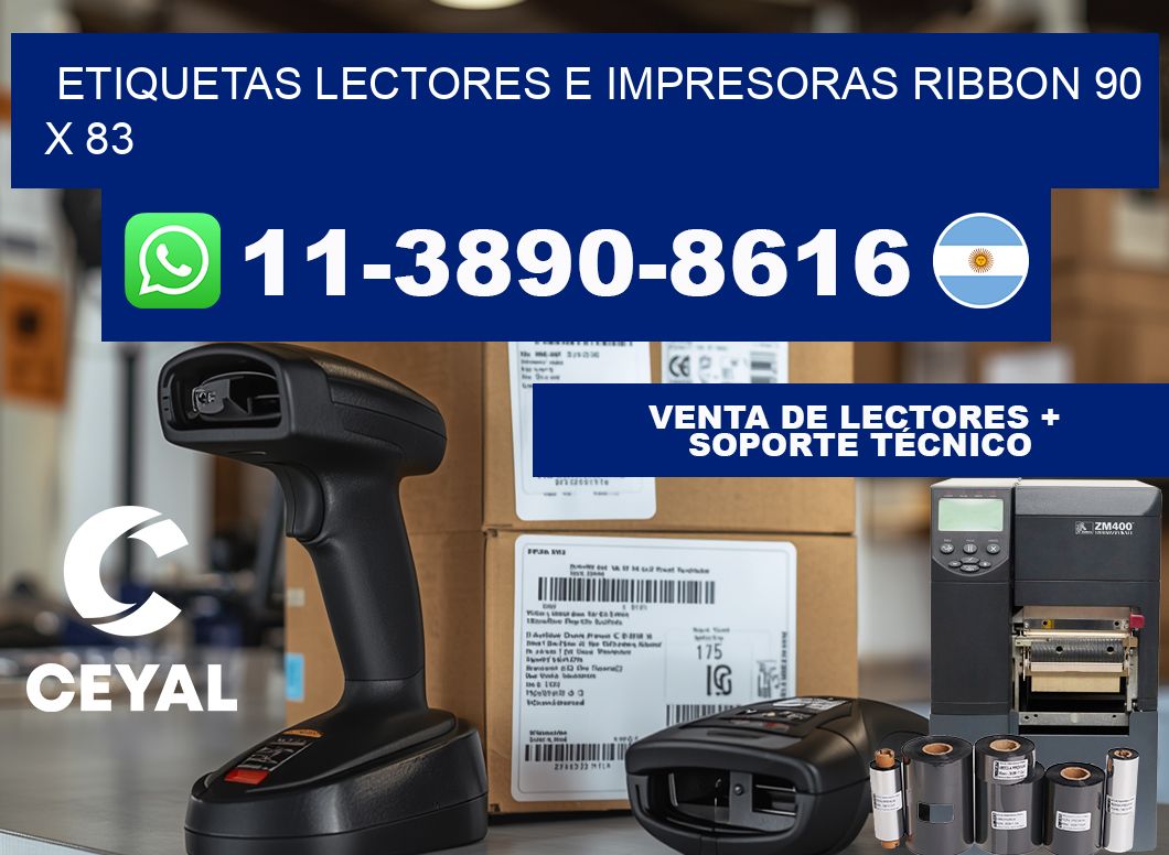 etiquetas lectores e impresoras ribbon 90 x 83