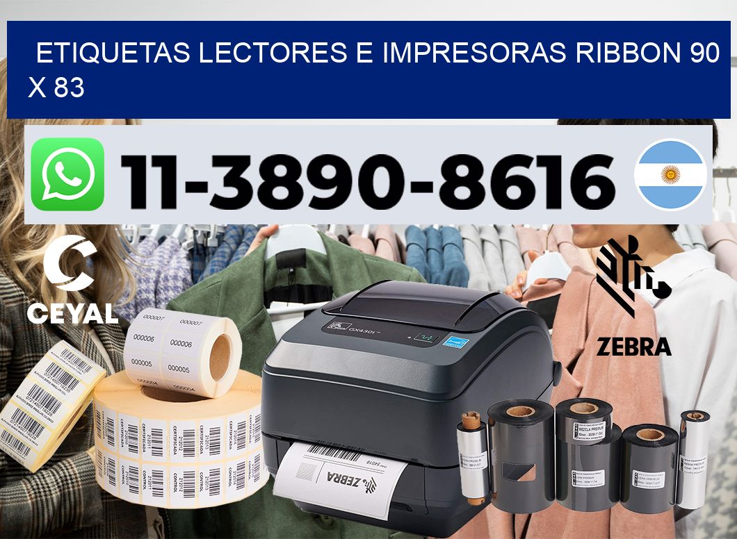 etiquetas lectores e impresoras ribbon 90 x 83