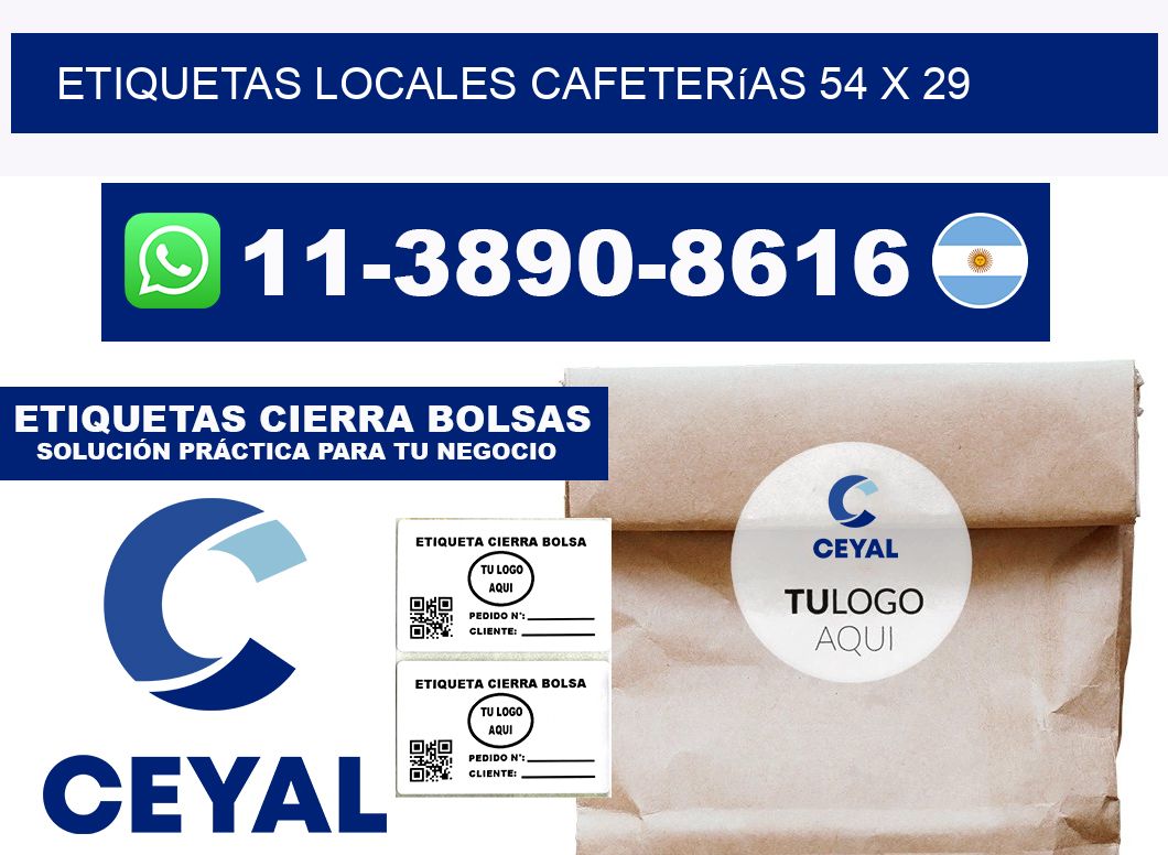 etiquetas locales cafeterías 54 x 29
