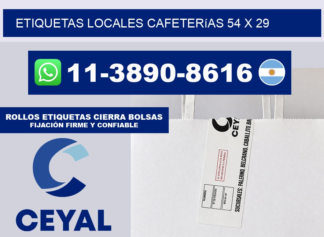 etiquetas locales cafeterías 54 x 29
