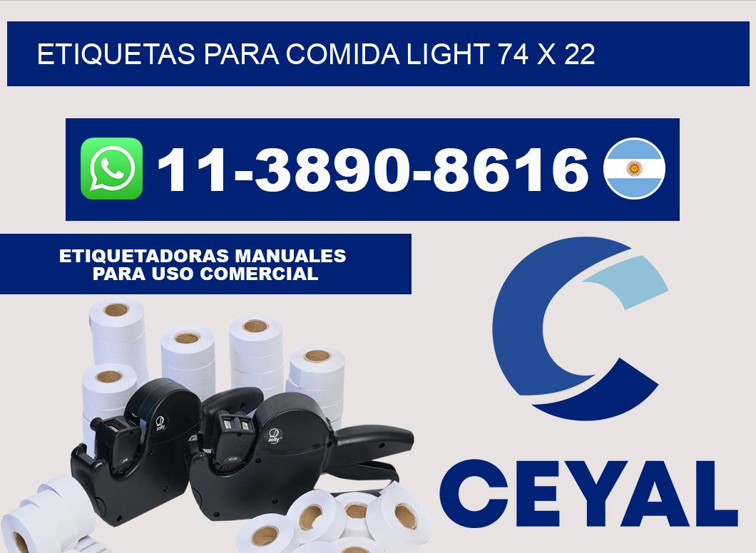 etiquetas para comida light 74 x 22