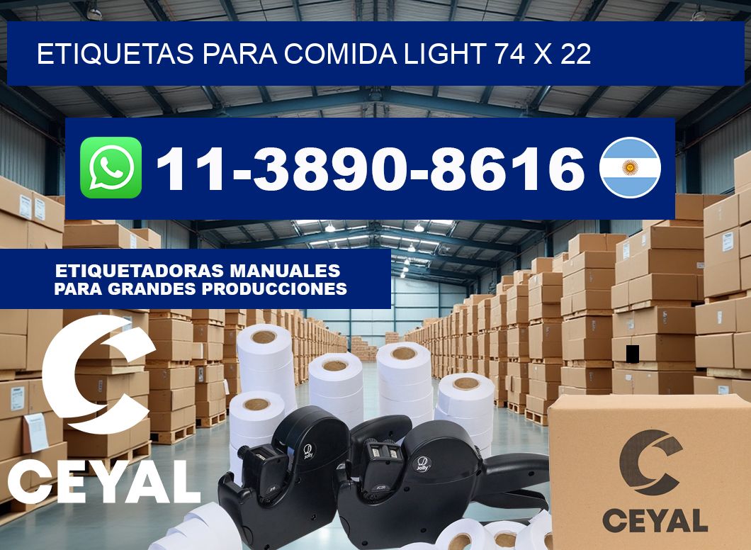 etiquetas para comida light 74 x 22