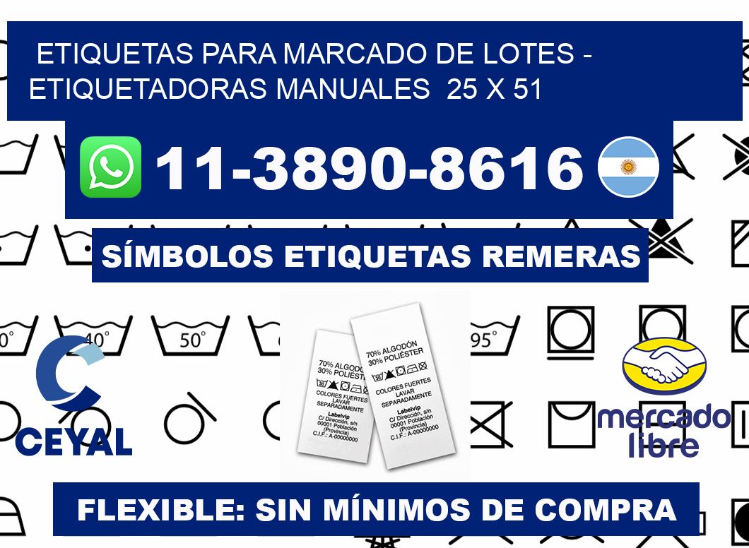 etiquetas para marcado de lotes - Etiquetadoras Manuales  25 x 51