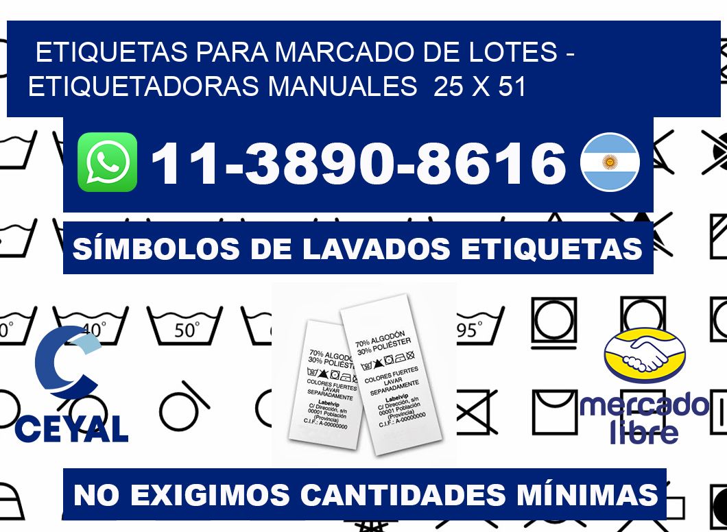 etiquetas para marcado de lotes - Etiquetadoras Manuales  25 x 51