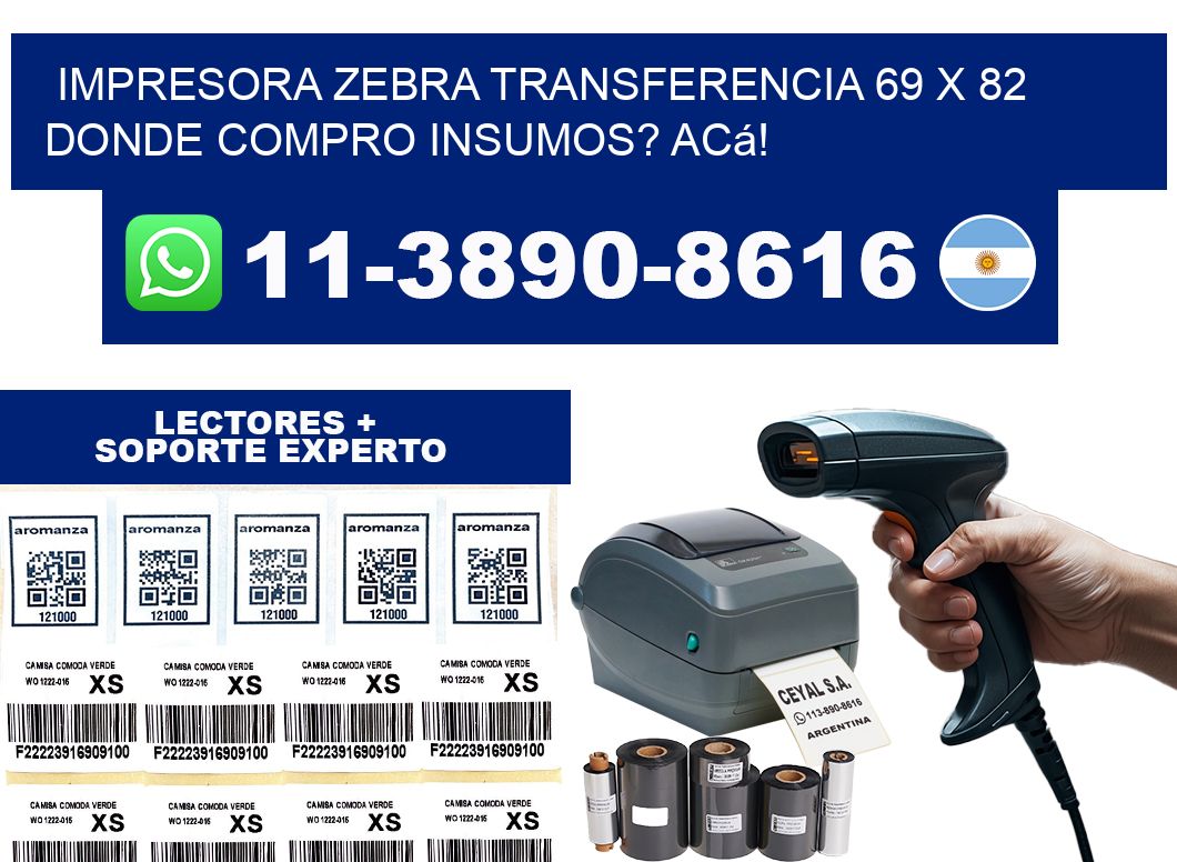 impresora zebra transferencia 69 x 82 Donde compro insumos? Acá!