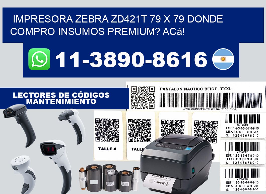 impresora zebra zd421t 79 x 79 Donde compro insumos premium? Acá!