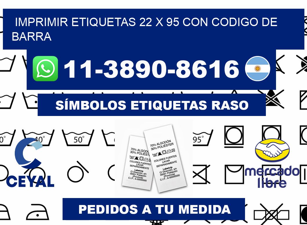 imprimir etiquetas 22 x 95 con codigo de barra