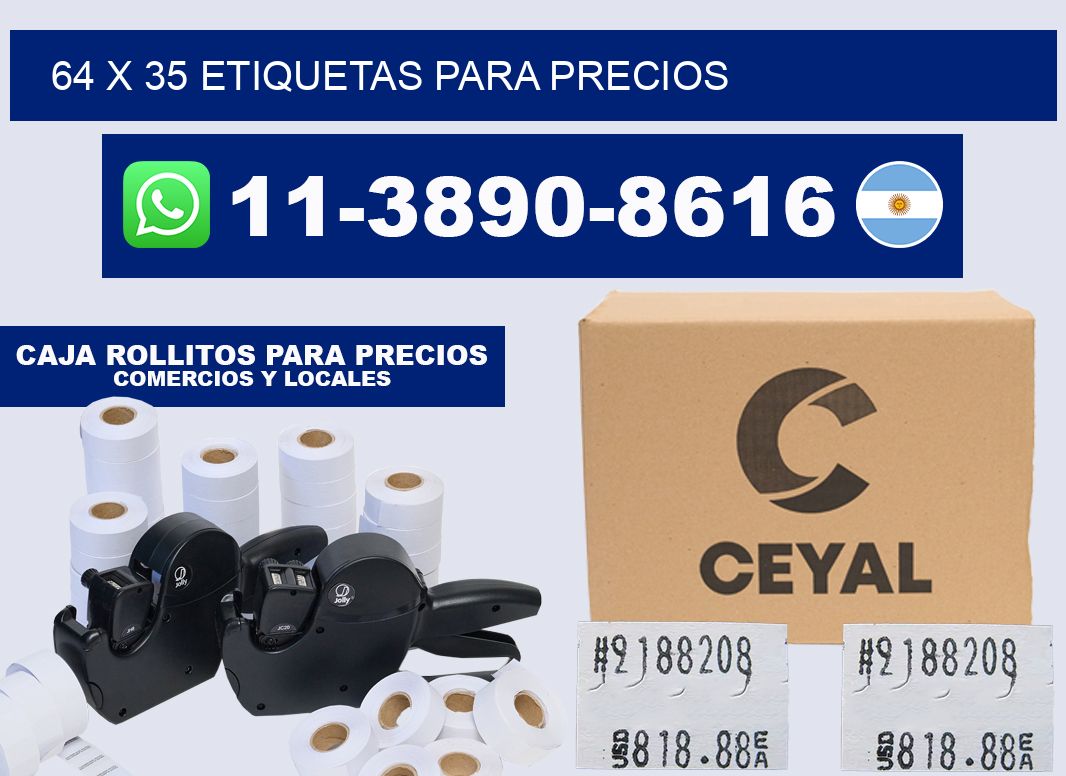 64 x 35 etiquetas para precios