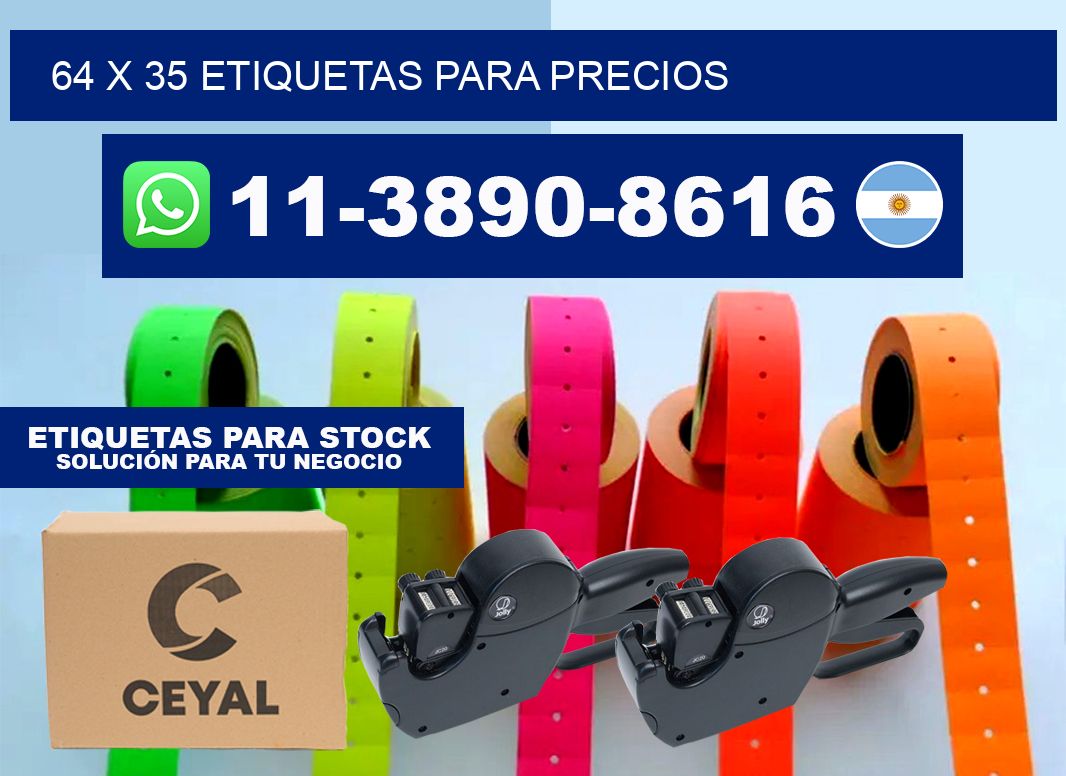 64 x 35 etiquetas para precios